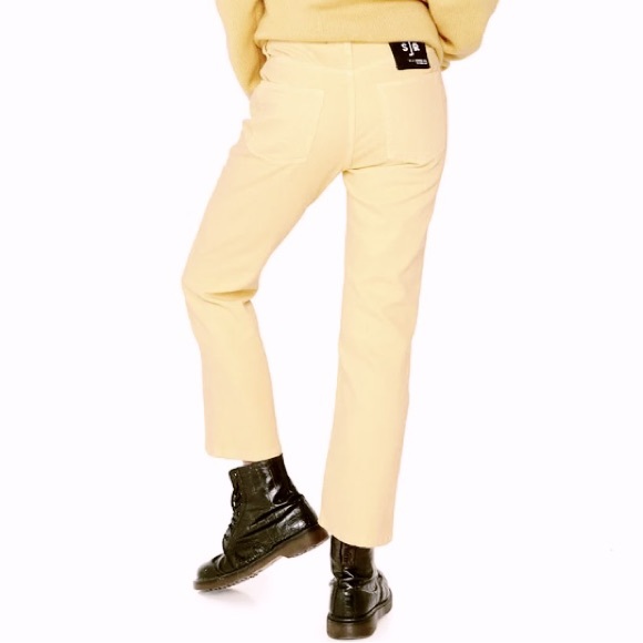 Sandrine Rose xFree People Sunflower Beige Straight Leg Jeans Sz27 - Picture 3 of 16